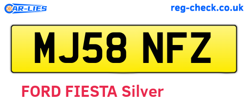 MJ58NFZ are the vehicle registration plates.