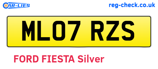 ML07RZS are the vehicle registration plates.
