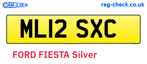 ML12SXC are the vehicle registration plates.