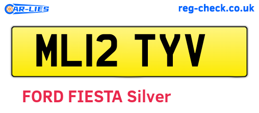 ML12TYV are the vehicle registration plates.