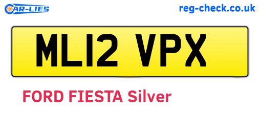ML12VPX are the vehicle registration plates.