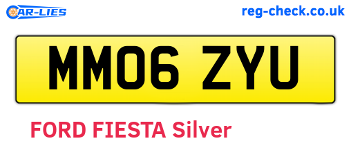 MM06ZYU are the vehicle registration plates.