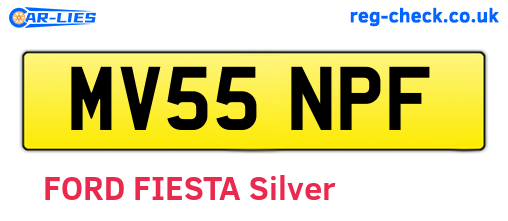 MV55NPF are the vehicle registration plates.