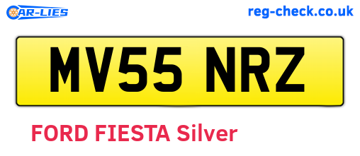 MV55NRZ are the vehicle registration plates.