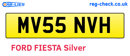 MV55NVH are the vehicle registration plates.