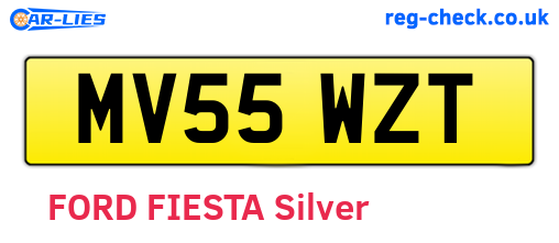 MV55WZT are the vehicle registration plates.