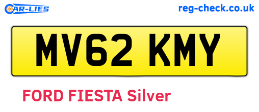 MV62KMY are the vehicle registration plates.