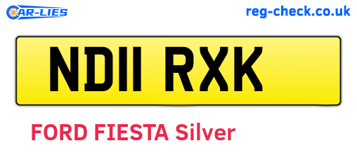 ND11RXK are the vehicle registration plates.