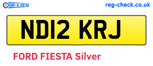 ND12KRJ are the vehicle registration plates.