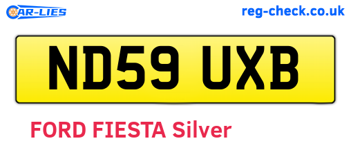 ND59UXB are the vehicle registration plates.