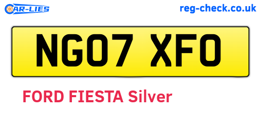 NG07XFO are the vehicle registration plates.