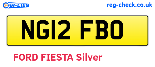 NG12FBO are the vehicle registration plates.