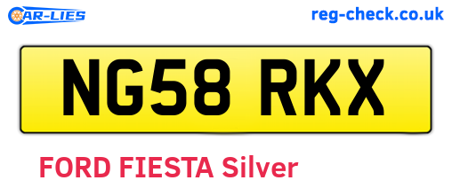 NG58RKX are the vehicle registration plates.
