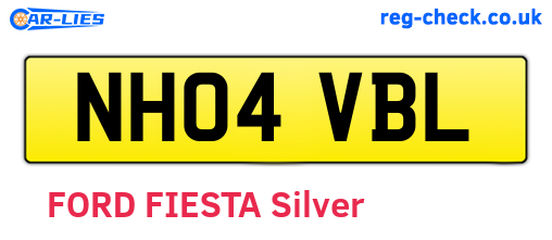 NH04VBL are the vehicle registration plates.