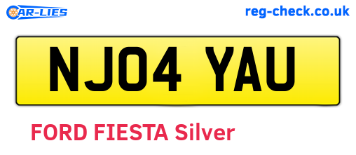 NJ04YAU are the vehicle registration plates.