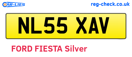 NL55XAV are the vehicle registration plates.