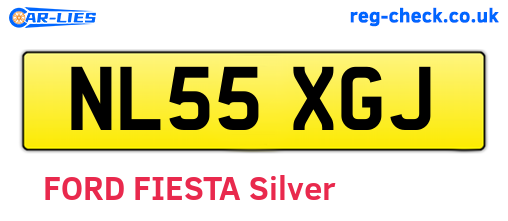 NL55XGJ are the vehicle registration plates.