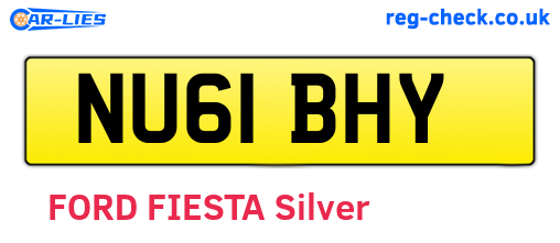 NU61BHY are the vehicle registration plates.