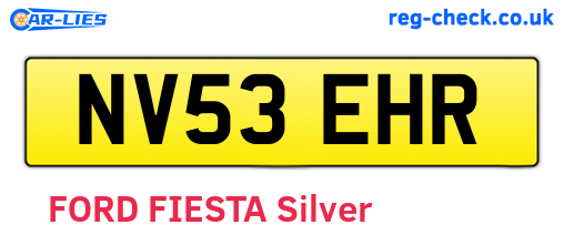 NV53EHR are the vehicle registration plates.