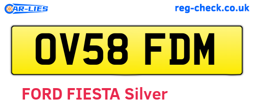 OV58FDM are the vehicle registration plates.