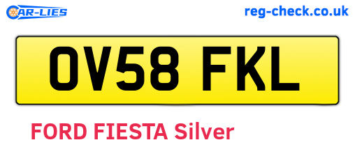 OV58FKL are the vehicle registration plates.
