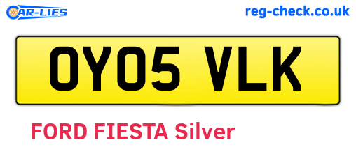 OY05VLK are the vehicle registration plates.