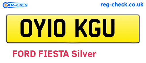 OY10KGU are the vehicle registration plates.
