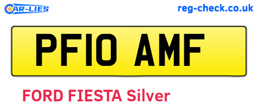 PF10AMF are the vehicle registration plates.