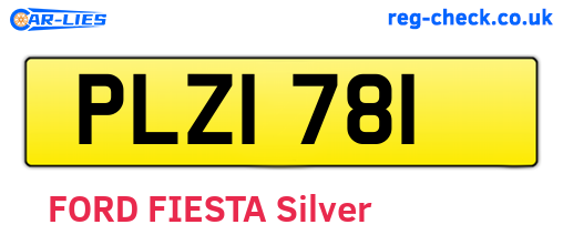 PLZ1781 are the vehicle registration plates.