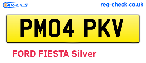 PM04PKV are the vehicle registration plates.