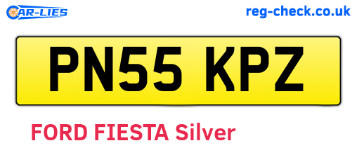 PN55KPZ are the vehicle registration plates.