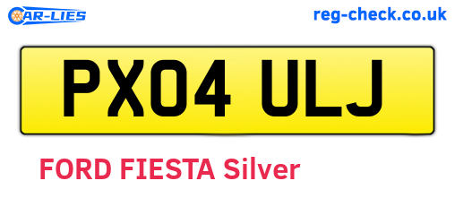 PX04ULJ are the vehicle registration plates.