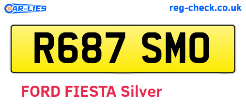 R687SMO are the vehicle registration plates.