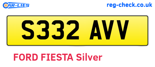 S332AVV are the vehicle registration plates.