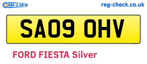 SA09OHV are the vehicle registration plates.
