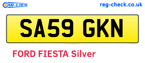 SA59GKN are the vehicle registration plates.