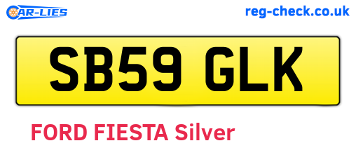 SB59GLK are the vehicle registration plates.