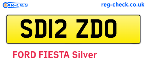 SD12ZDO are the vehicle registration plates.