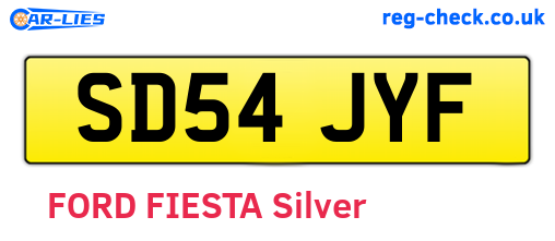 SD54JYF are the vehicle registration plates.