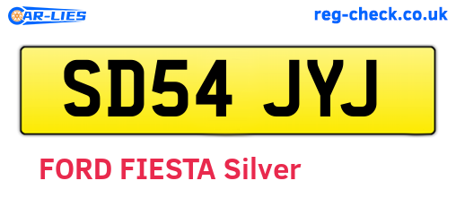 SD54JYJ are the vehicle registration plates.