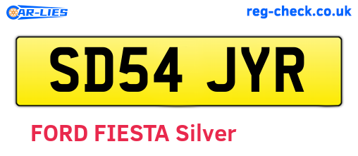 SD54JYR are the vehicle registration plates.