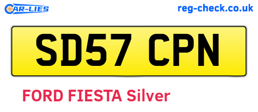 SD57CPN are the vehicle registration plates.