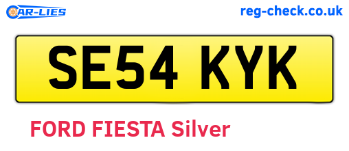 SE54KYK are the vehicle registration plates.