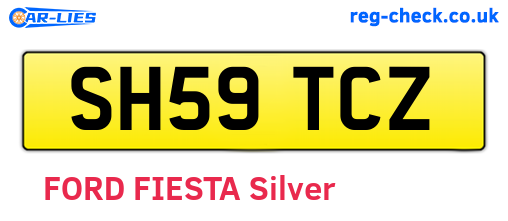 SH59TCZ are the vehicle registration plates.
