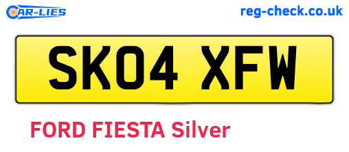 SK04XFW are the vehicle registration plates.