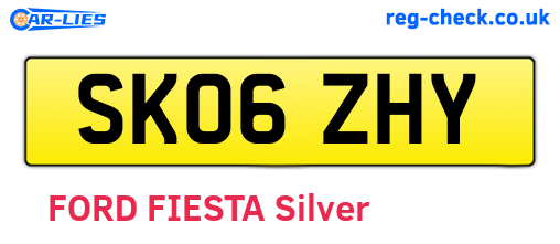 SK06ZHY are the vehicle registration plates.