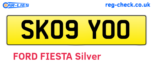SK09YOO are the vehicle registration plates.