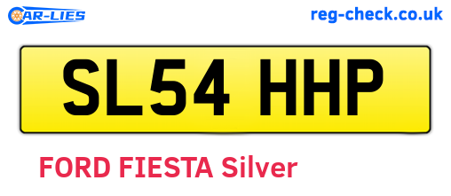 SL54HHP are the vehicle registration plates.