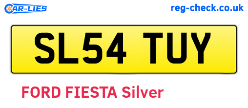 SL54TUY are the vehicle registration plates.