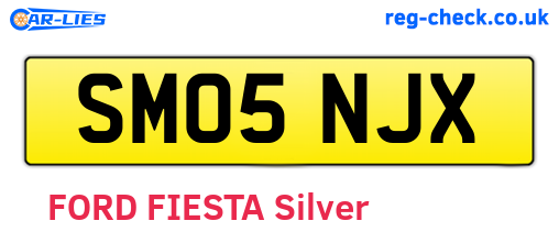 SM05NJX are the vehicle registration plates.